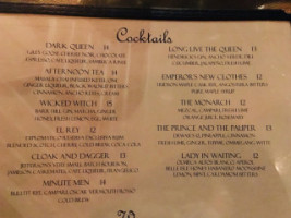 Queen's Room menu