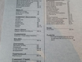 Crush Wine menu