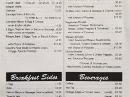 South Side Cafe menu