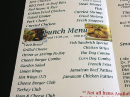 Lana's Jamaica House Cafe menu