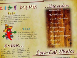 Santa Fe Mexican menu