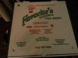 Favorite's Pizzeria menu