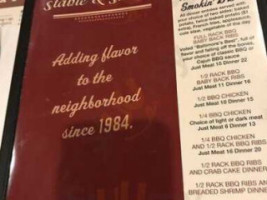 Mount Vernon Stable Saloon menu