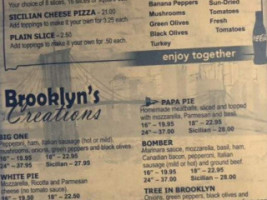 Brooklyn's Pizzeria menu