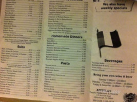 Angelo's Pizzeria menu