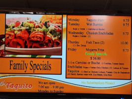 El Taquito menu