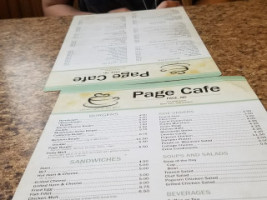 Page Café menu