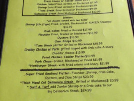 Crusty Crab Seafood Shack menu