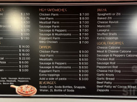 Joes Pizza menu