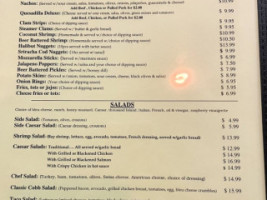 Channel Marker Pub Grill menu