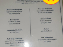 Barge Inn Restaurant menu