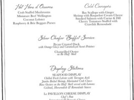 Bijoux At Le Pavillon menu