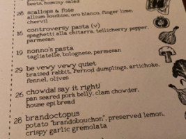 Nobie's menu