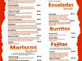 O'manny's Mexican menu