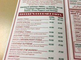 Ercole's Pizza Pasta menu