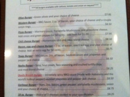 Gabby's Pub Grill menu