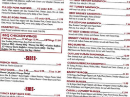 Outlaw Bbq Smokehouse menu