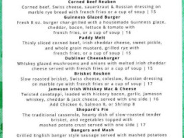 Mount Gretna Hideaway menu