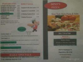 Dino's Pizza menu