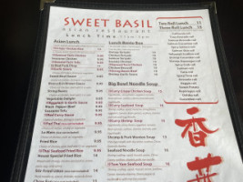 Sweet Basil menu