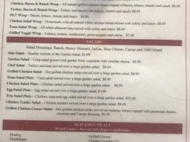 Raynes Reef Luncheonette menu