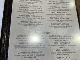 Trattoria Italiano menu