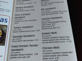 Bandana's -b-q menu