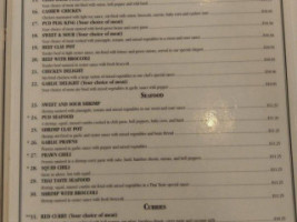 Thai Taste menu