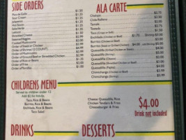 Guadalajara Mexican Grill menu