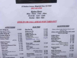 Westside Tavern menu