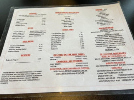 Cajun Critters menu