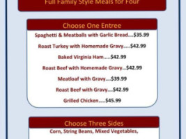 Blue Mountain Family menu