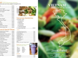 Vietnam menu