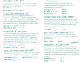 The Smokehouse Market menu