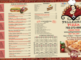 Pellegrini Pizza menu