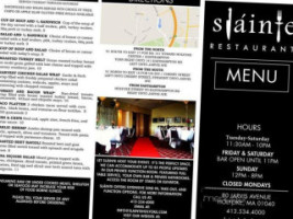 Slainte menu