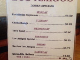 Los Amigos Mexican Restaurants menu