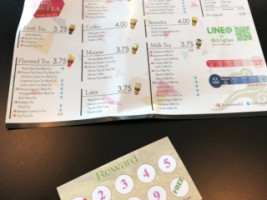 Ding Tea menu