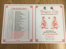 Dragon City menu