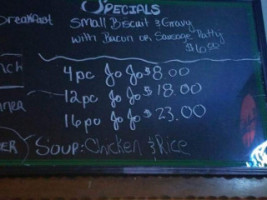 Flounder Inn Tavern menu