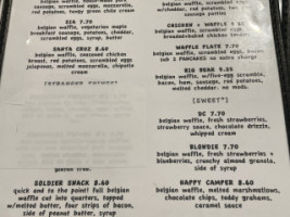 Waffle Bear Cafe Latino menu