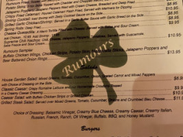 Rumours Lounge Grill menu