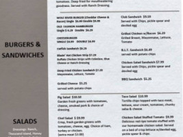 Wolf River Cafe menu