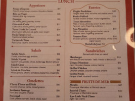 Bistro Cassis menu