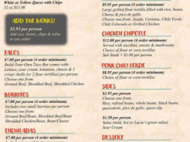 Senor Taco Mexican Grill menu