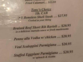 Tony Boffa's menu