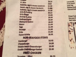 Williams Seafood menu