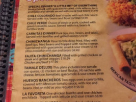 El Mezcal Mexican menu