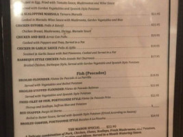 Spanish Manor menu