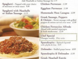 Basils Pizza Deli menu